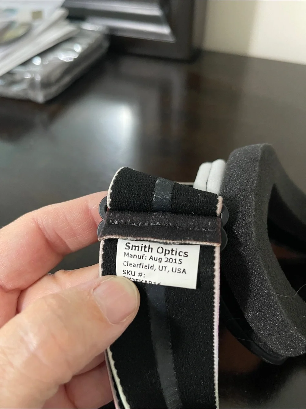 SMITH Black Frame Goggles with Brown Tinted Lens